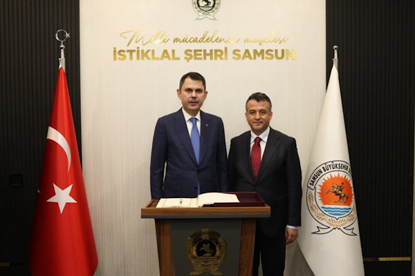 Başkan Doğan Makamında Bakan Kurum’u Ağırladı: Samsun’da Şehircilik ve Kentsel Dönüşümde Kritik Görüşme