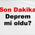 02 Ekim 2026’da Türkiye’nin Farklı Bölgelerinde Deprem Meydana Geldi