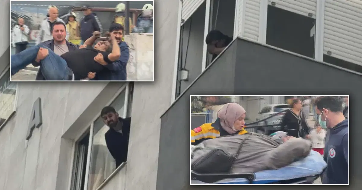 Kadıköy’de 8 katlı binada çıkan yangında tahliye çalışmaları sürüyor